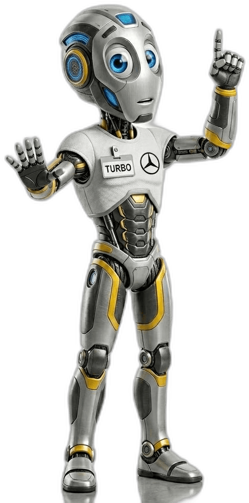 Turbo, o assistente de aprendizagem, acenando